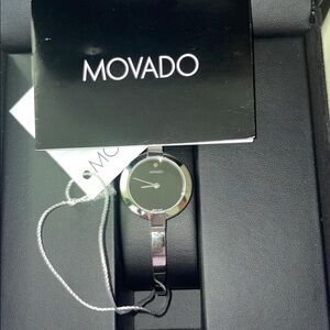 Movado Ela Stainless Steel Black Dial